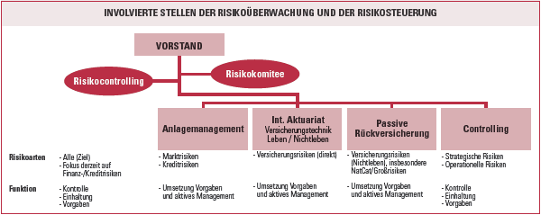 Involvierte Stellen der Risikoüberwachung und der Risikosteuerung (Grafik)