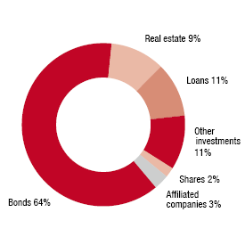 Breakdown of investments 2013 (pie chart)