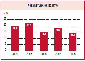 RoE (Return on Equity) (bar chart)