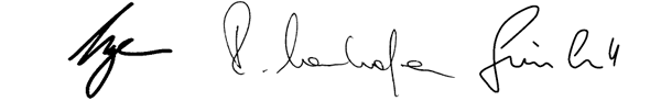 Signature Dr. Peter Hagen, Mag. Robert Lasshofer, Dr. Martin Simhandl (handwriting)