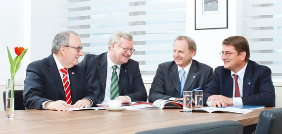Dr. Franz Kosyna, Dr. Martin Simhandl, Franz Fuchs, Mag . Peter Höfinger (Foto)